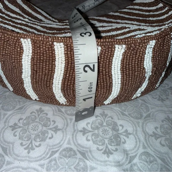 Anthropologie Crescent Beaded Shotkder Bag - Picture 12 of 14